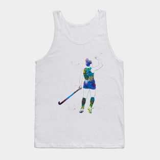 Field Hockey Player Girl Tank Top